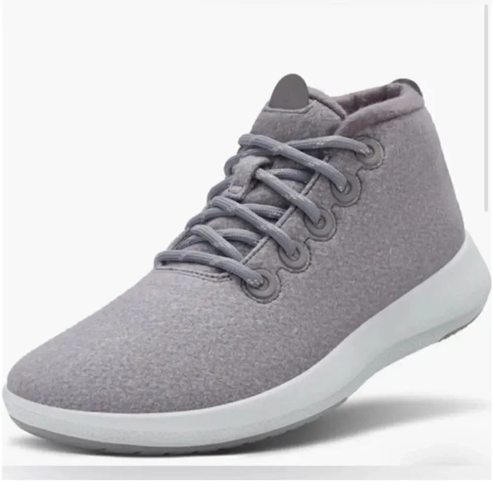 Allbirds | Womens Wool Runner-Up Mizzle Light Gray High Top Lace Up Sneakers 10